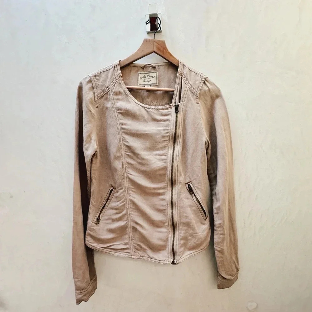 Lucky Brand || Women’s Moto Linen Blend Jacket Size XS